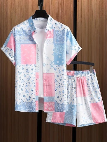 Kirk – Bedrucktes Freizeit Herren-Shirt und Shorts Set