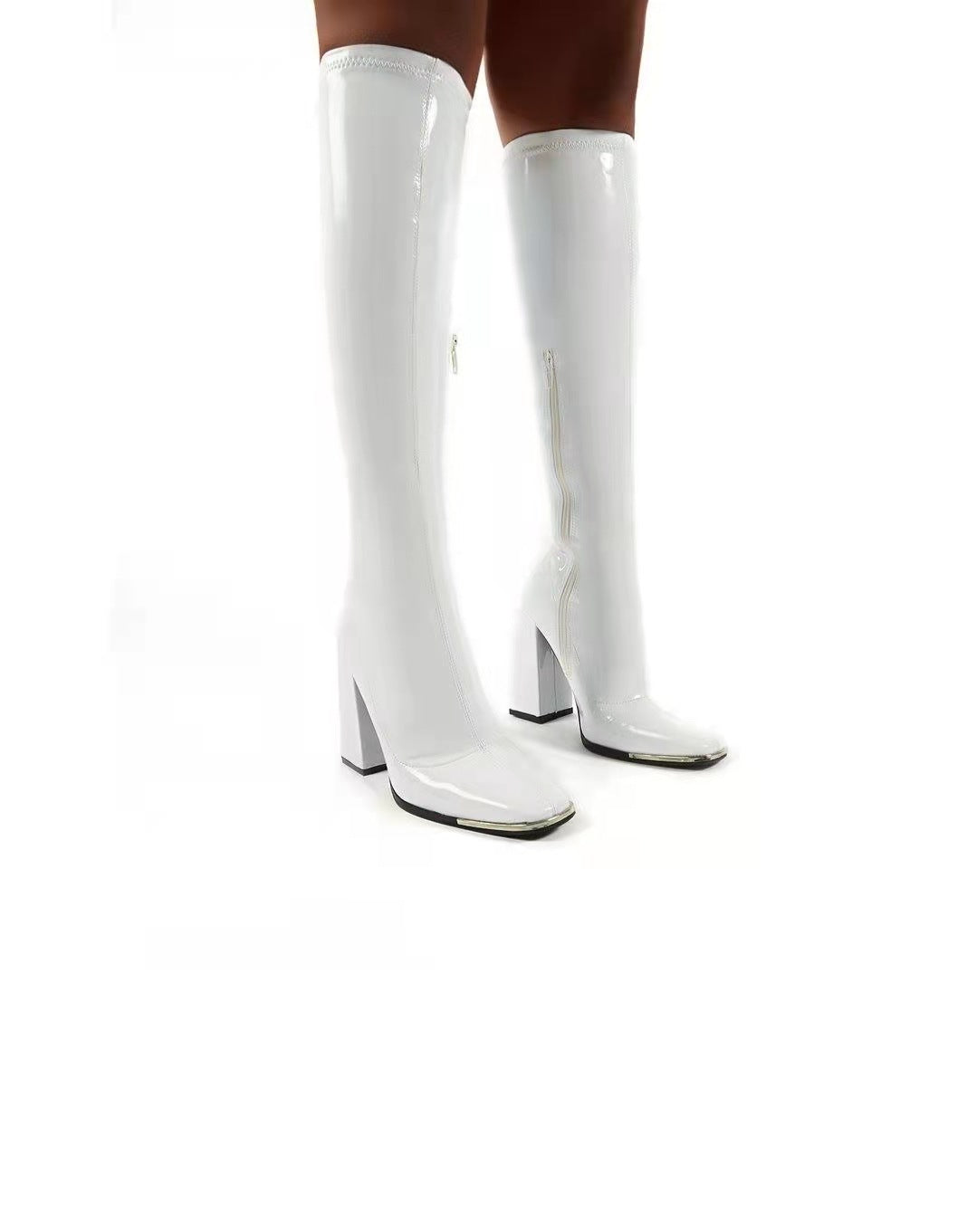 Claire – Damenstiefel mit quadratischer Spitze und klobigem Absatz