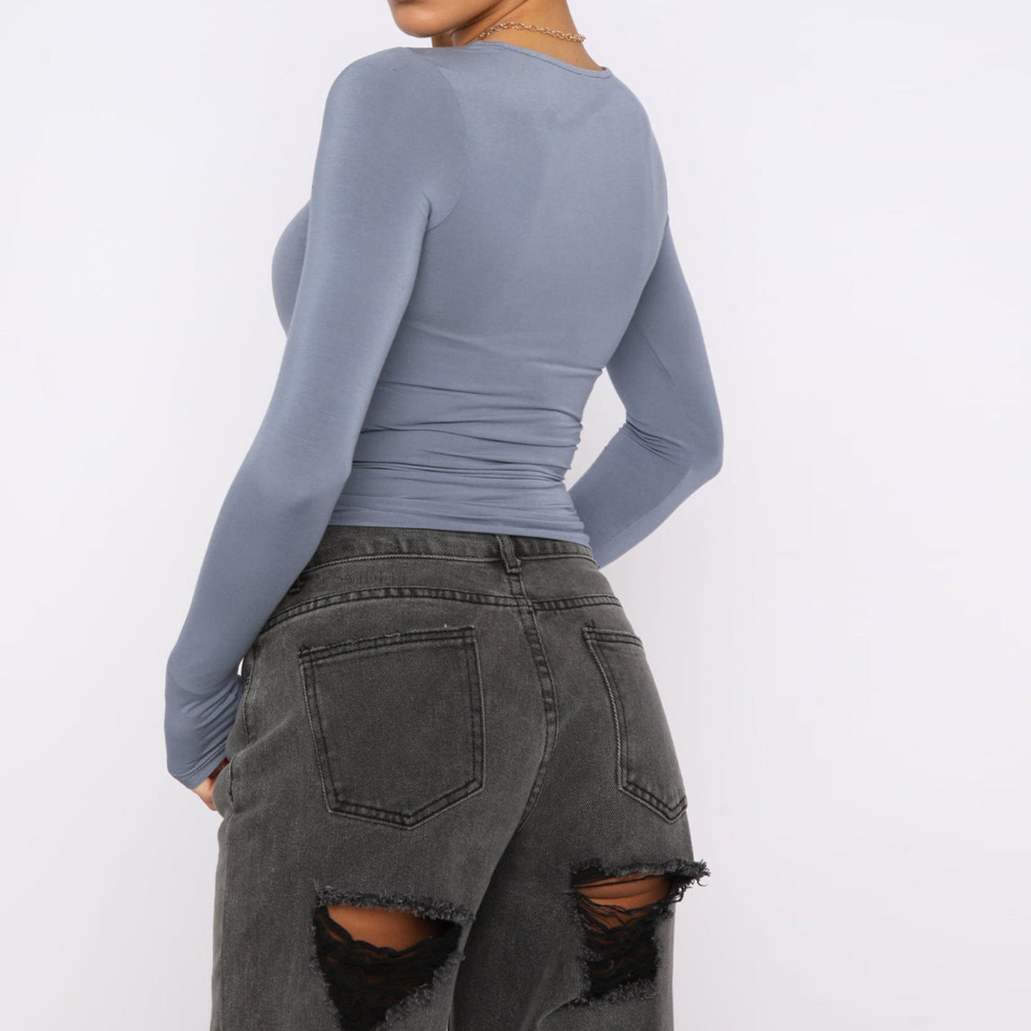 Joanne – Schlanker Damenpullover mit langen Ärmeln
