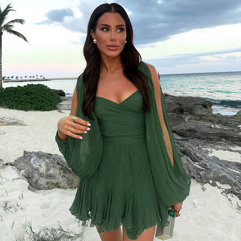 Phoebe – Schmal geschnittenes Damenkleid mit Uni-Farben