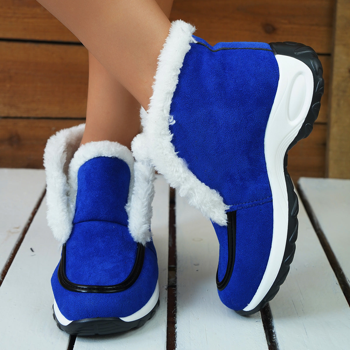 Caroline – Luftgepolsterte Schneestiefel mit Leopardenmuster