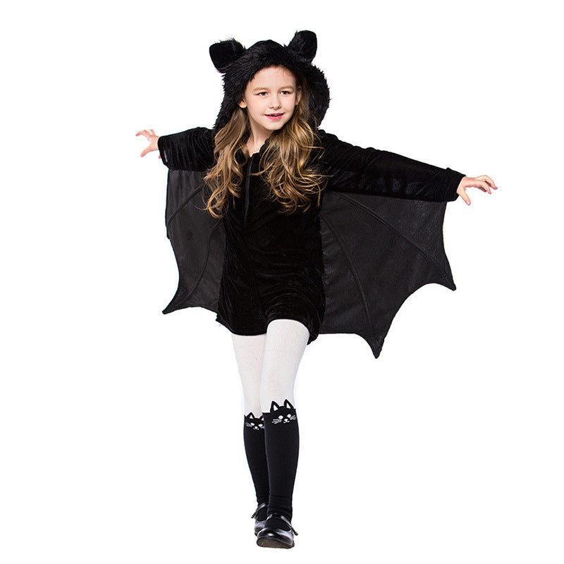Kinder Halloween Fledermaus Kostüm – Unisex Verkleidung für Party & Trick-or-Treat