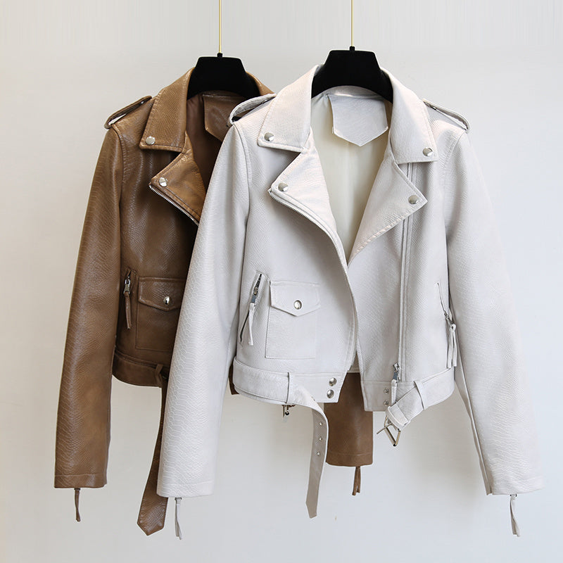 Hannah – Kurze Damenlederjacke für Frühling und Herbst