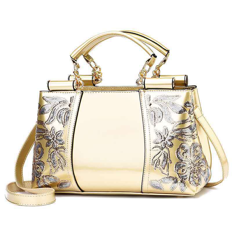 Julie – Glänzende Damen-Schultertasche mit Pailletten