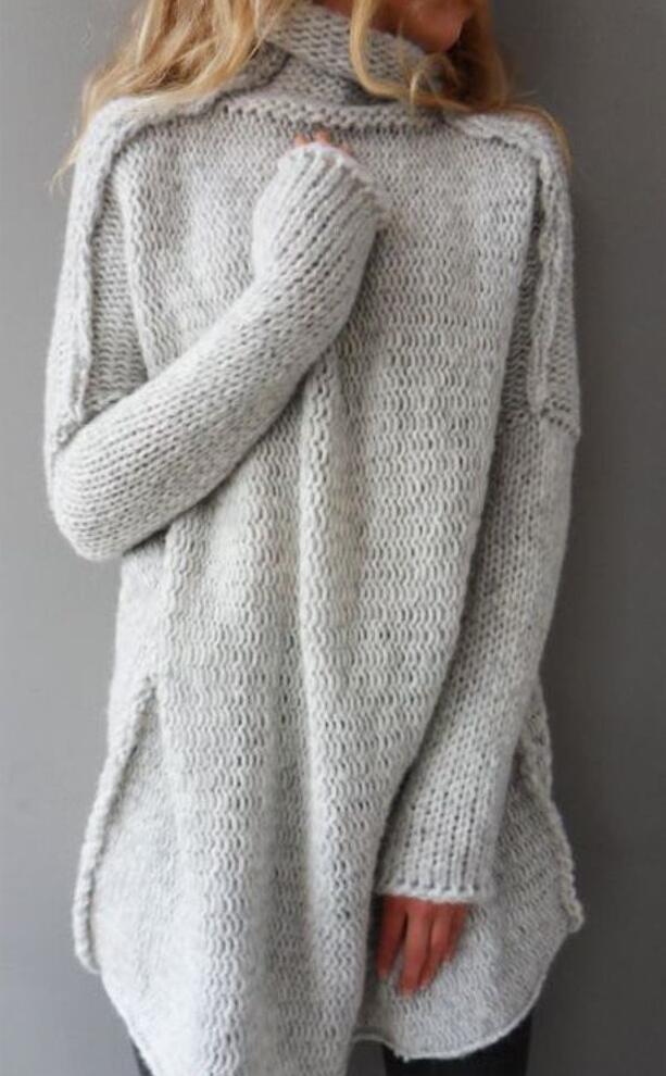 Mick – Langer Pullover mit Heaps-Kragen