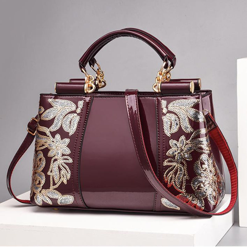 Julie – Glänzende Damen-Schultertasche mit Pailletten