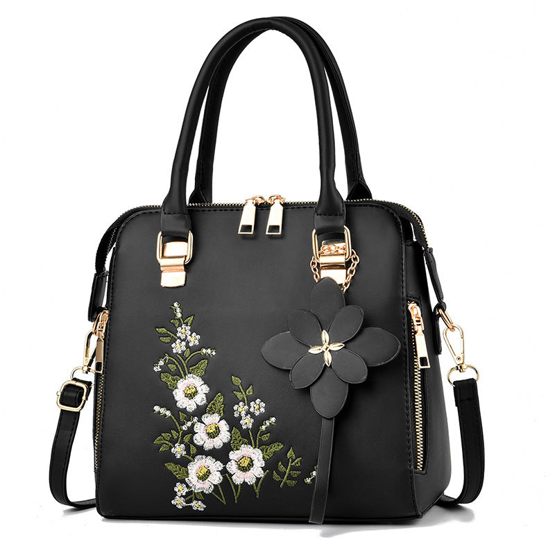 Jennifer – Bestickte Damenhandtasche mit Blumenmuster