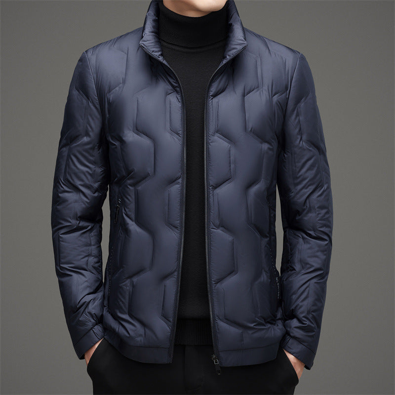 Harold – Dünne Herren-Daunenjacke mit Stehkragen