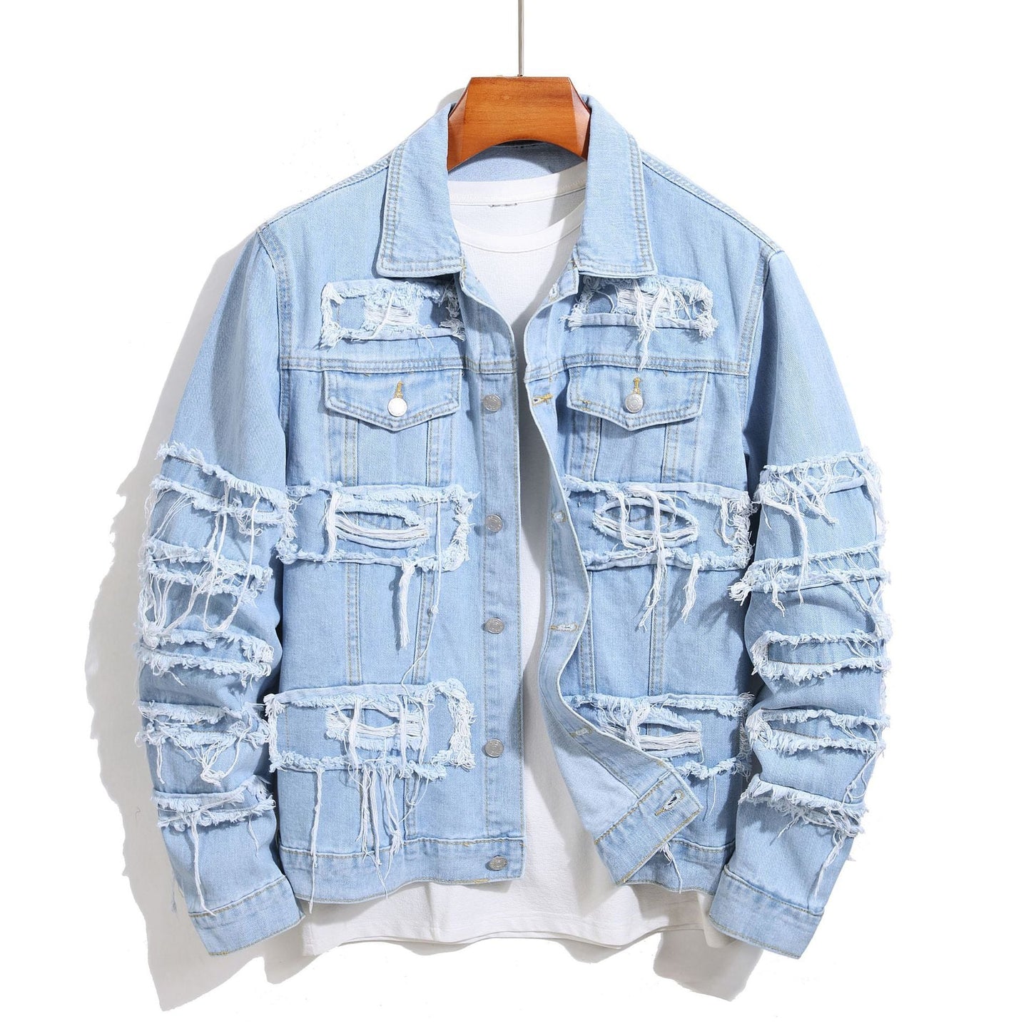Ray – Europäische und Amerikanische Frühjahrs- und Herbst-Denimjacke für Herren