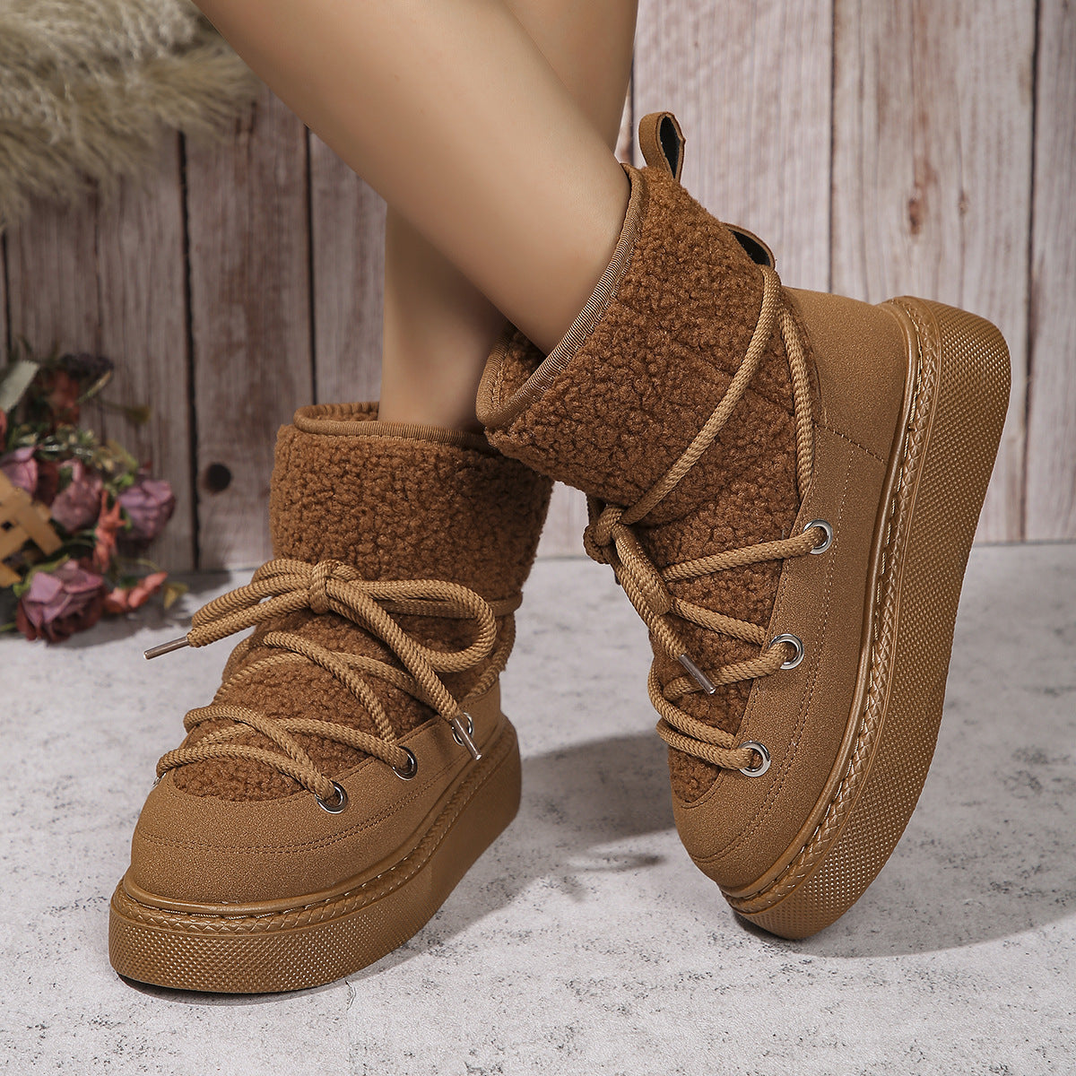 Carol – Damen Schneestiefel mit Plateau und Baumwollfutter