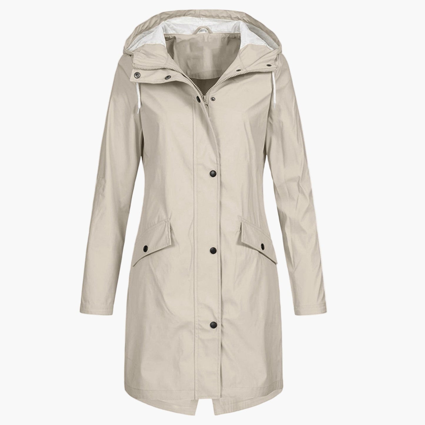 Damen Regenmantel Winddicht Stilvoll Übergangsjacke Outdoor