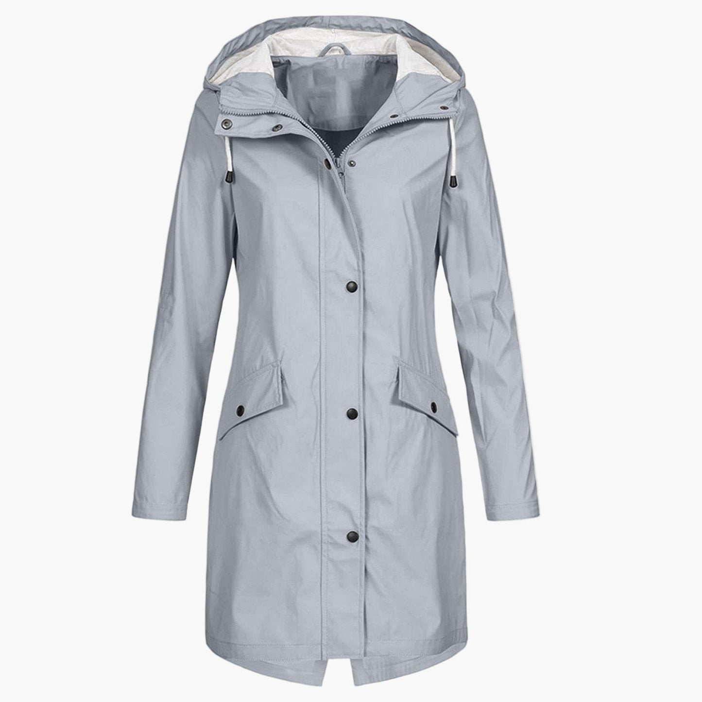 Damen Regenmantel Winddicht Stilvoll Übergangsjacke Outdoor