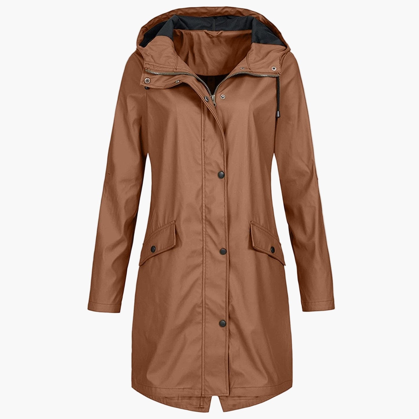 Damen Regenmantel Winddicht Stilvoll Übergangsjacke Outdoor