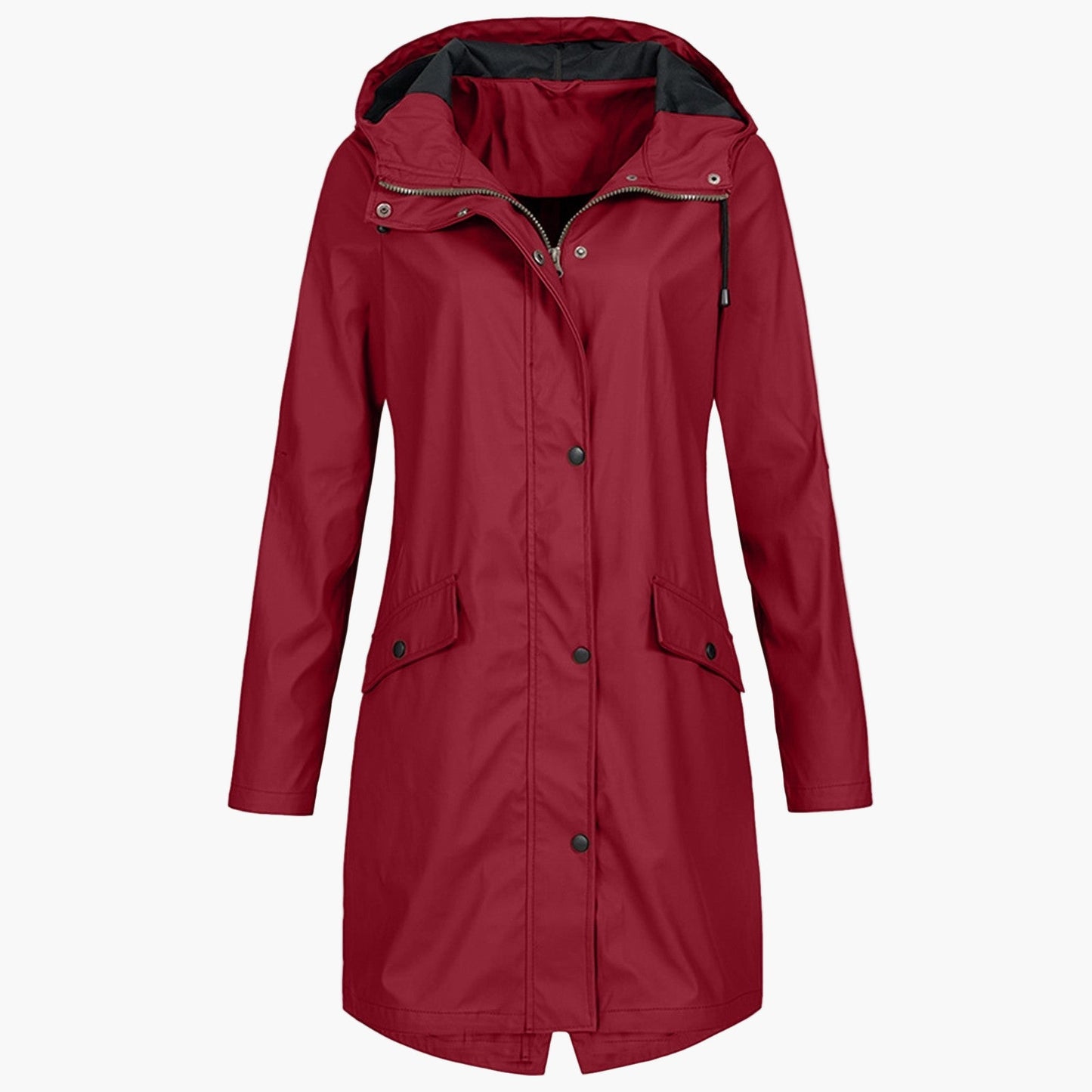 Damen Regenmantel Winddicht Stilvoll Übergangsjacke Outdoor