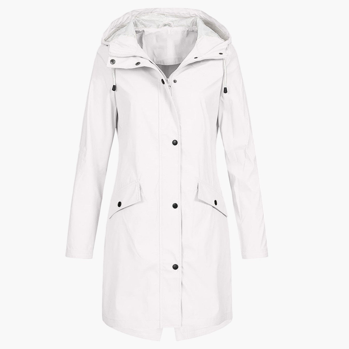 Damen Regenmantel Winddicht Stilvoll Übergangsjacke Outdoor