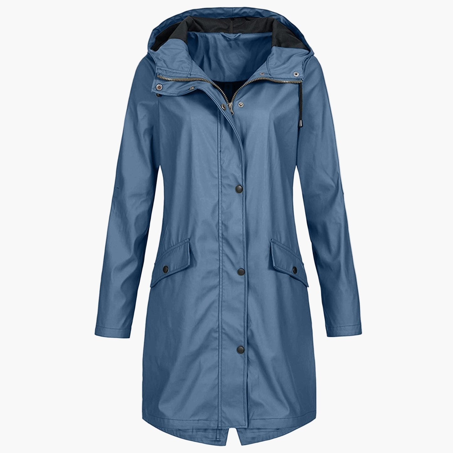 Damen Regenmantel Winddicht Stilvoll Übergangsjacke Outdoor