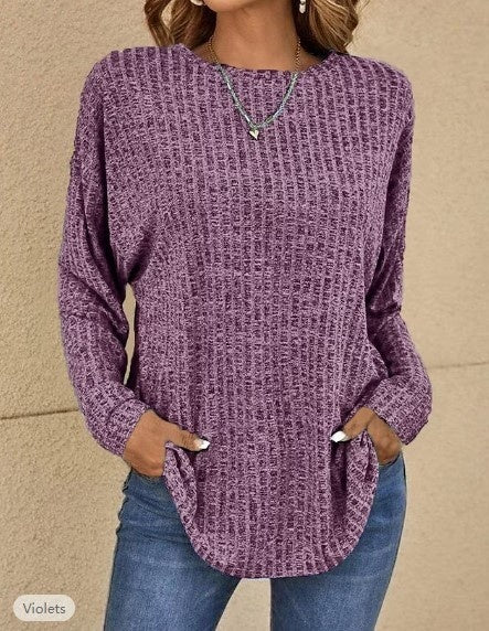 Ian – Herbst Strickpullover mit Rundhalsausschnitt und Streifen