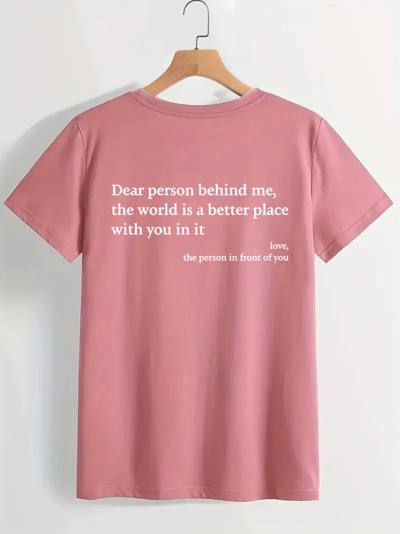 Rose – Damen T-Shirt mit Rundhals und Slogan