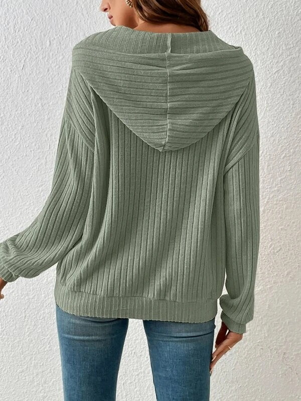 Ann – Langarm Kapuzenpullover mit Taschen für Damen