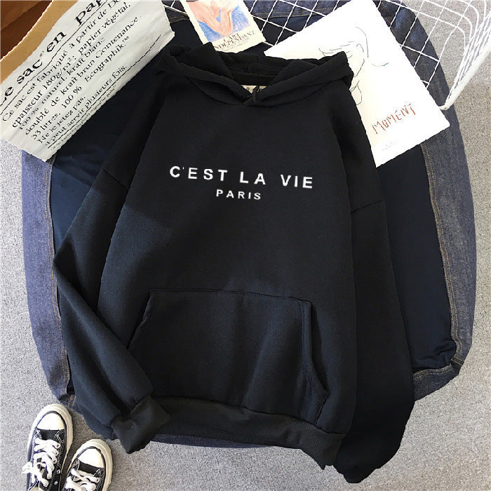 Bernard – Lockerer Kapuzenpullover mit Buchstaben-Print