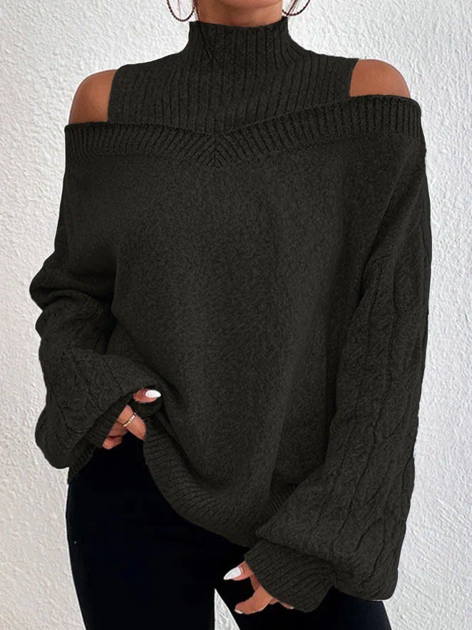 Natasha – Off-Shoulder Pullover mit Laternenärmel