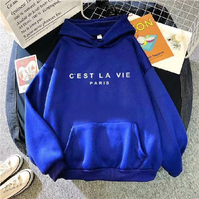 Bernard – Lockerer Kapuzenpullover mit Buchstaben-Print