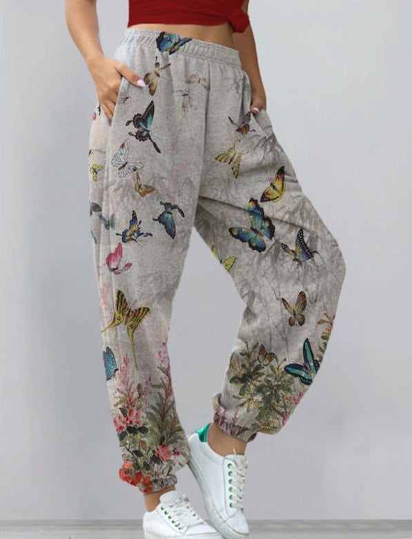 Ruby – Damen Haremshose mit Boho-Print und Taschen