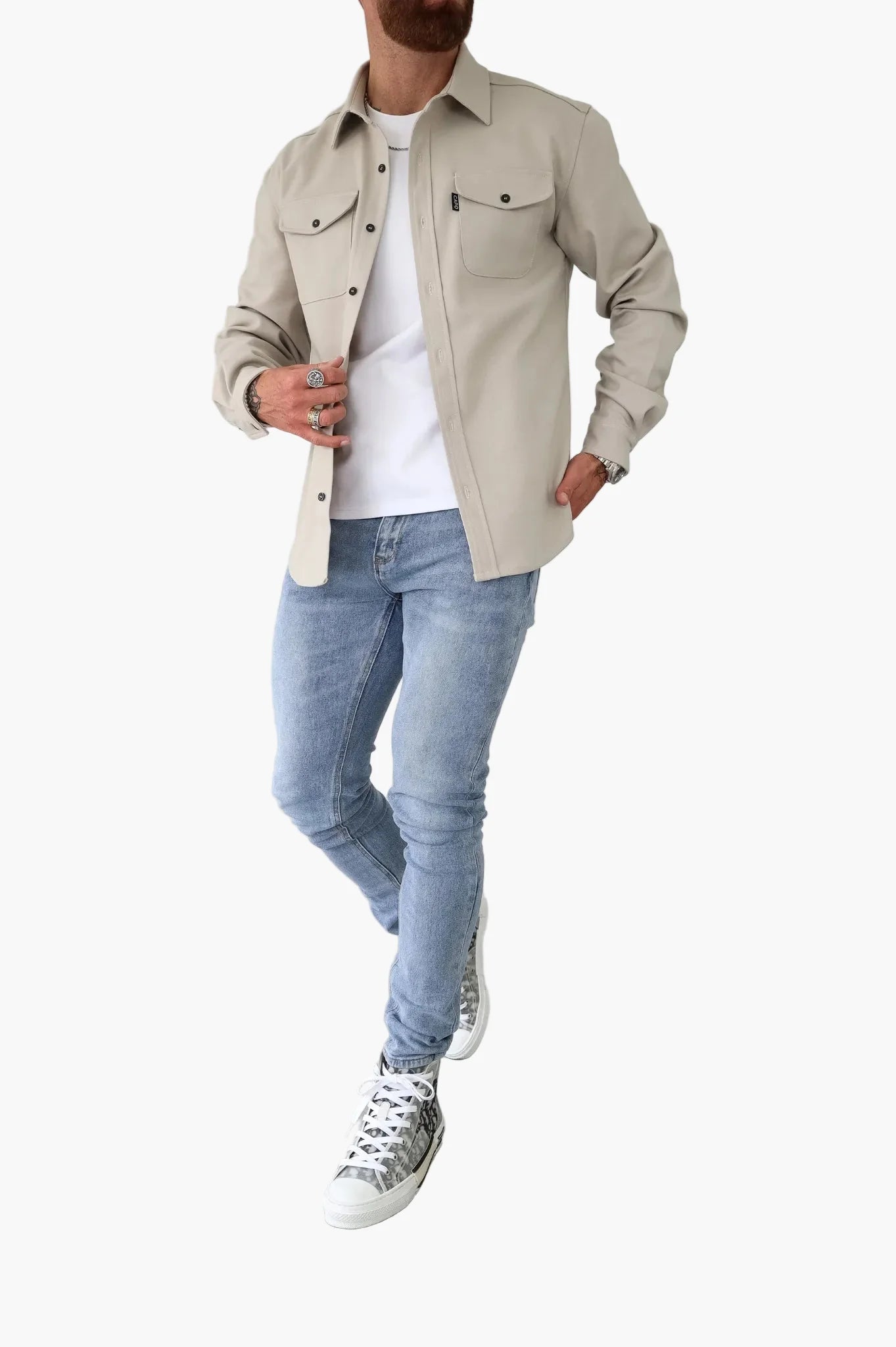 Herren Overshirt Jacke Modern Alltag Slim Fit