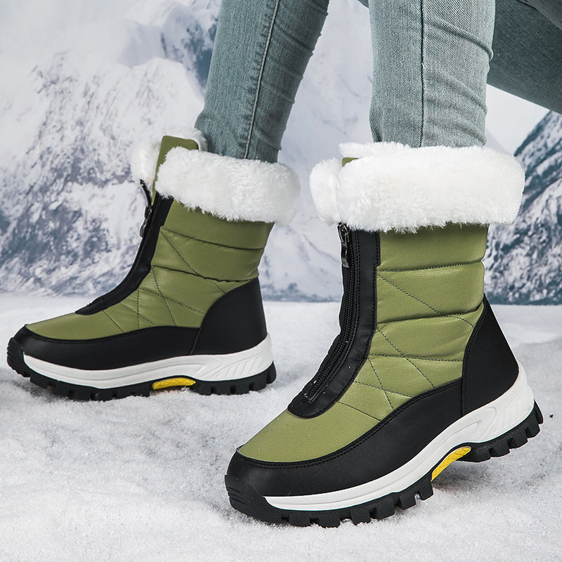Janet – Leichte Damen-Schnürstiefel mit Reißverschluss