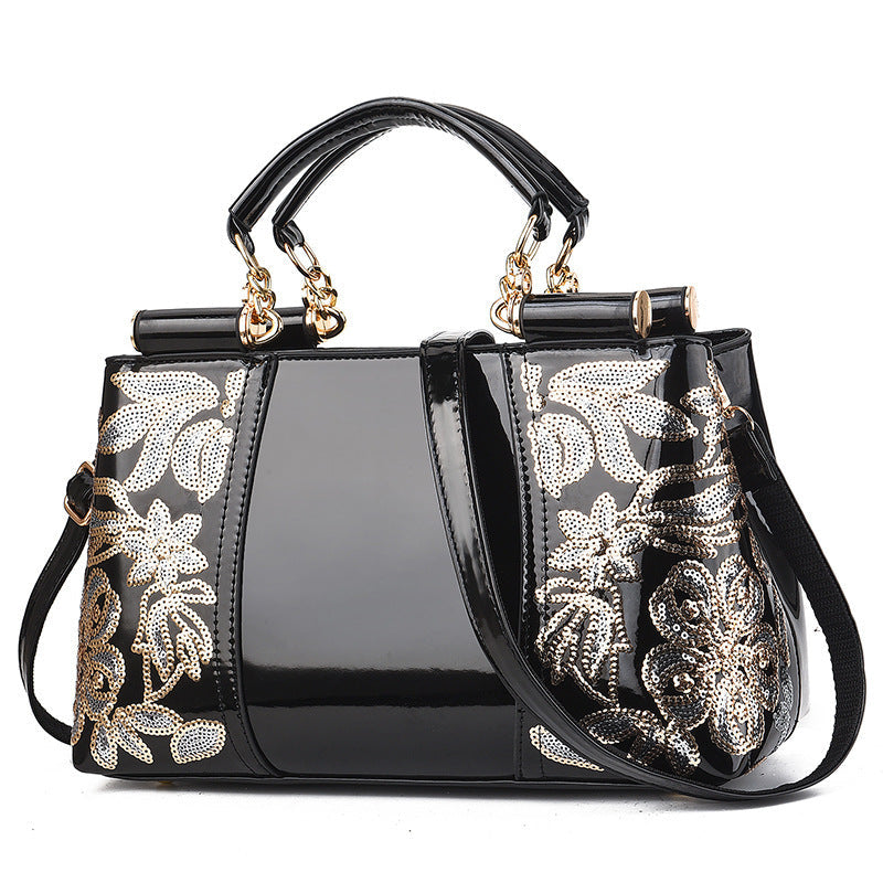 Julie – Glänzende Damen-Schultertasche mit Pailletten