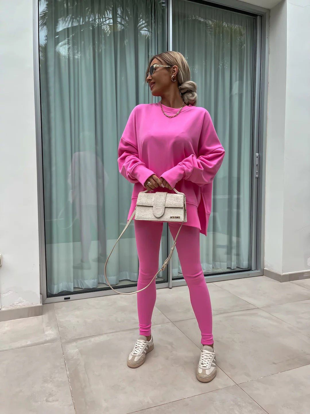 Judith – Lässiges Damen Sweater-Set mit Langarm und Schlitz