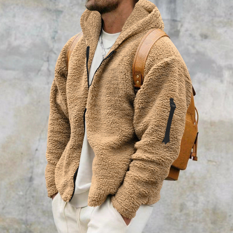 Leon – Herren-Fleecejacke mit Kapuze für Herbst und Winter