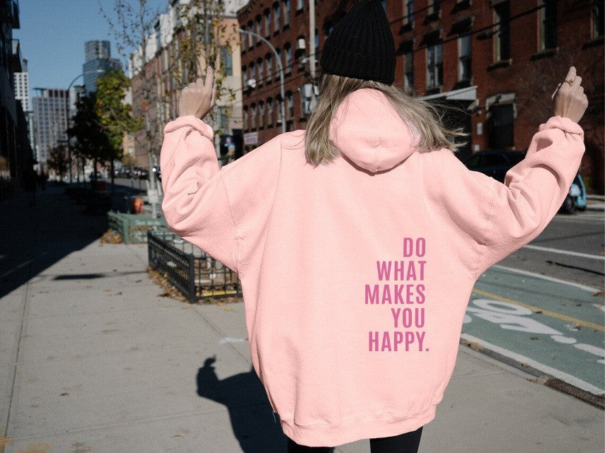 Melissa – Lässiger Sport Hoodie mit Glücks-Print