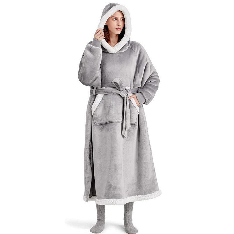 Kathleen – Oversize Hoodie-Decke mit Knopfdesign für Damen