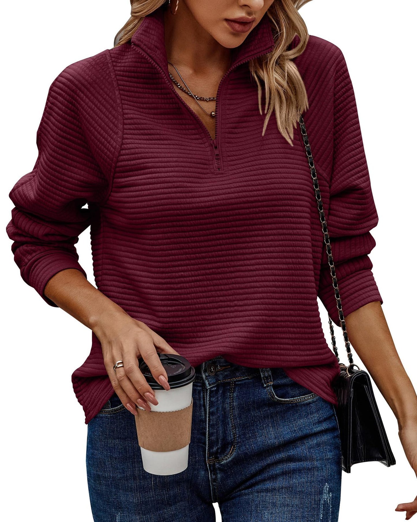 Perry – Lockerer Pullover mit Schlangenmotiv und Reißverschluss