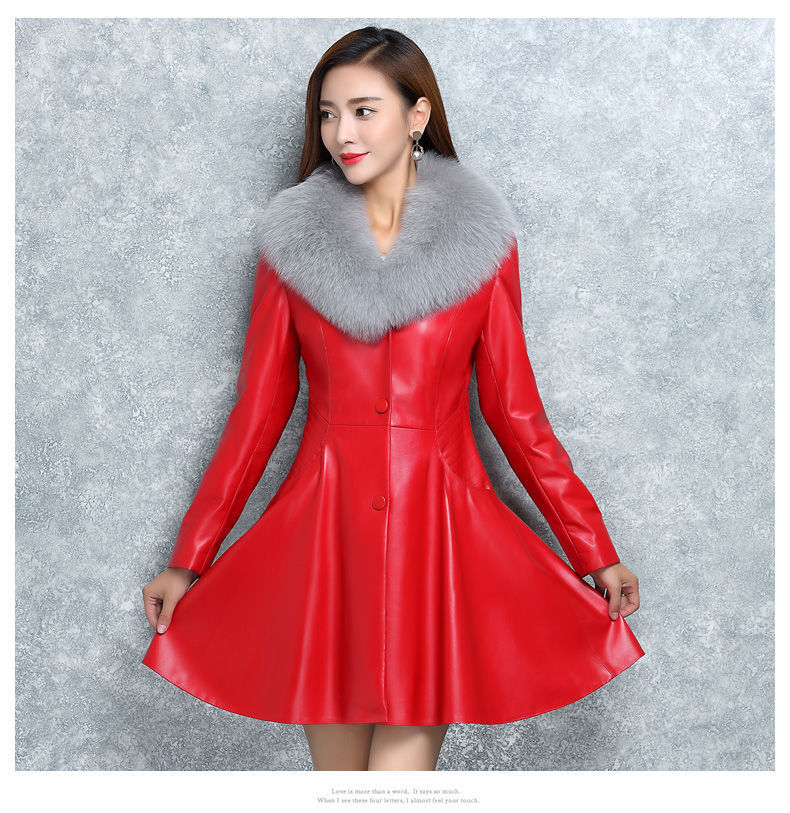 Betty – Damenmantel mit Kunstfuchspelzkragen