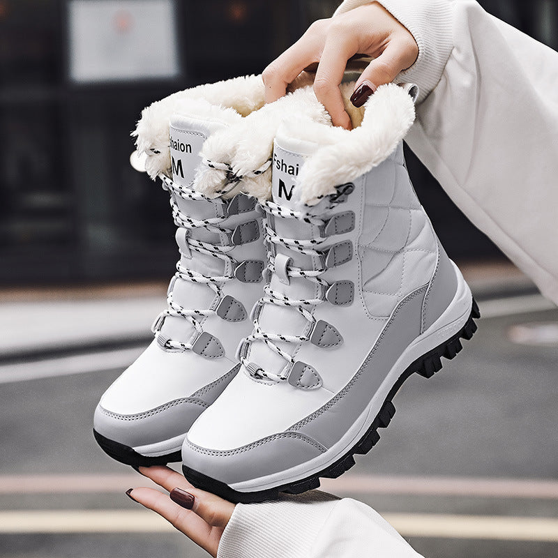 Sue – Modische Damen Schneestiefel mit hohem Schaft