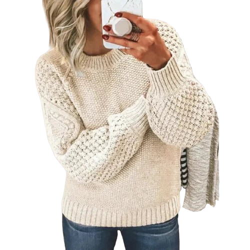 Damen Strickpullover für Alltag und Freizeit – Modischer, bequemer Oversize-Pullover