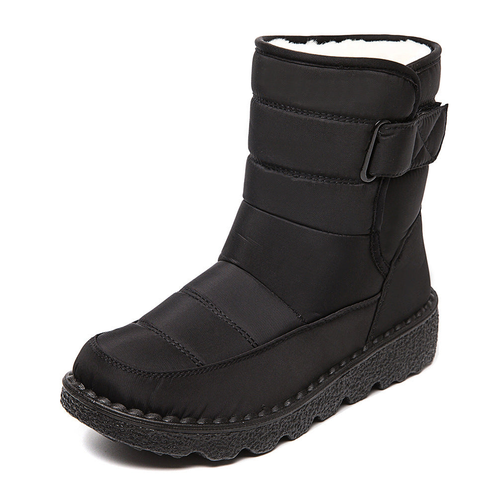 Donna – Wasserfeste Damenplattform-Winterstiefel mit Warmem Plüsch