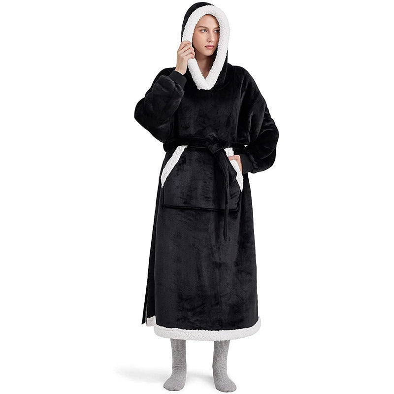 Kathleen – Oversize Hoodie-Decke mit Knopfdesign für Damen