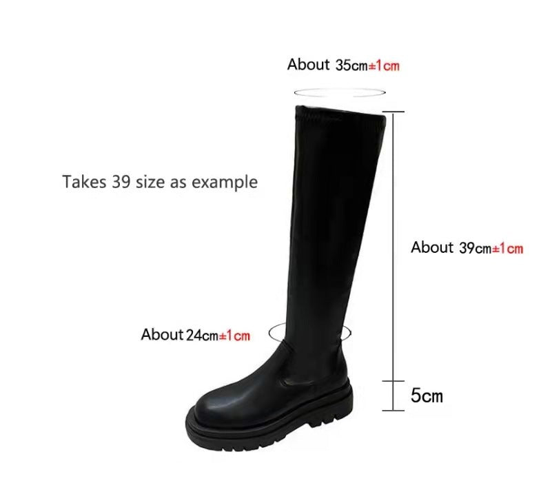 Barbara – Dicke Sohle Stiefel mit Chunky Absatz