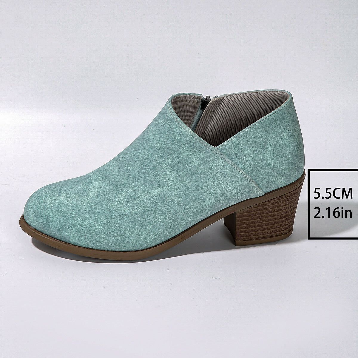 Catherine – Stilvolle Damenstiefeletten mit Blockabsatz und Reißverschluss