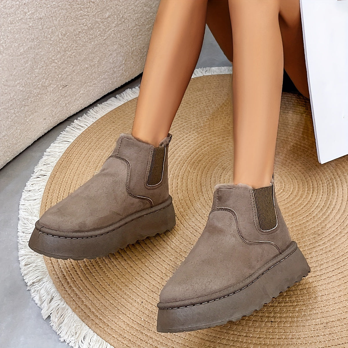 Leah – Modische Damen-Winterstiefel mit dicker Sohle