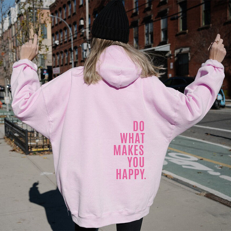 Melissa – Lässiger Sport Hoodie mit Glücks-Print