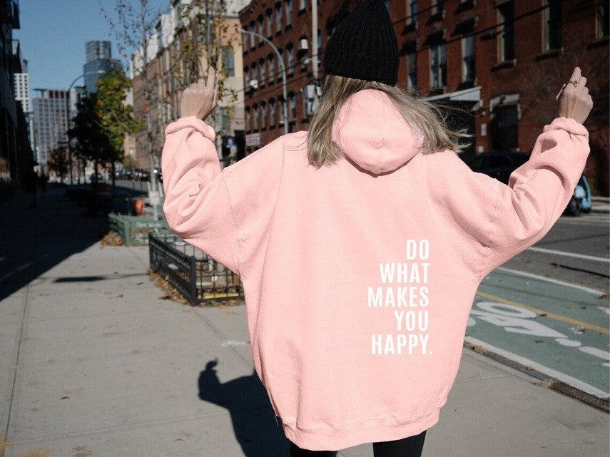 Melissa – Lässiger Sport Hoodie mit Glücks-Print