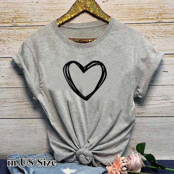 Rose – Herzmuster Damen T-Shirt mit kurzen Ärmeln