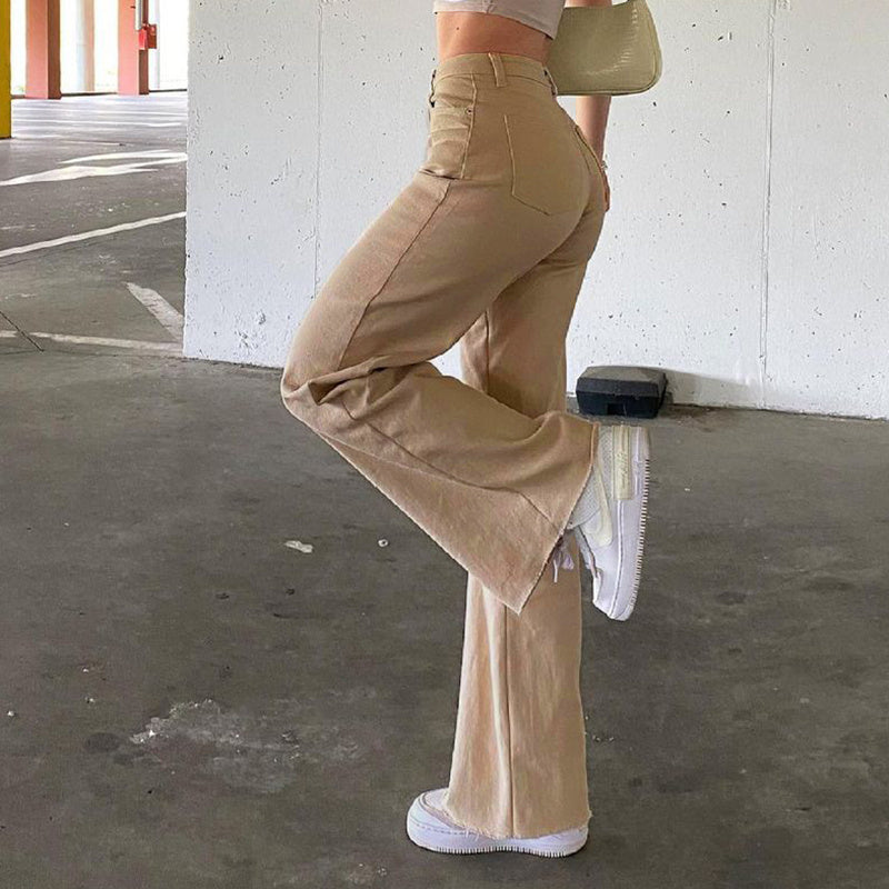 Tracy – Damenweite Hose in Khaki