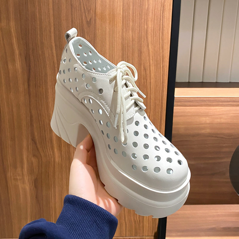 Caroline – Wasserfeste Damen-Plattform-Lederschuhe
