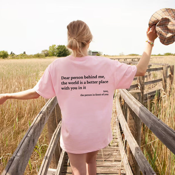 Rose – Damen T-Shirt mit Rundhals und Slogan