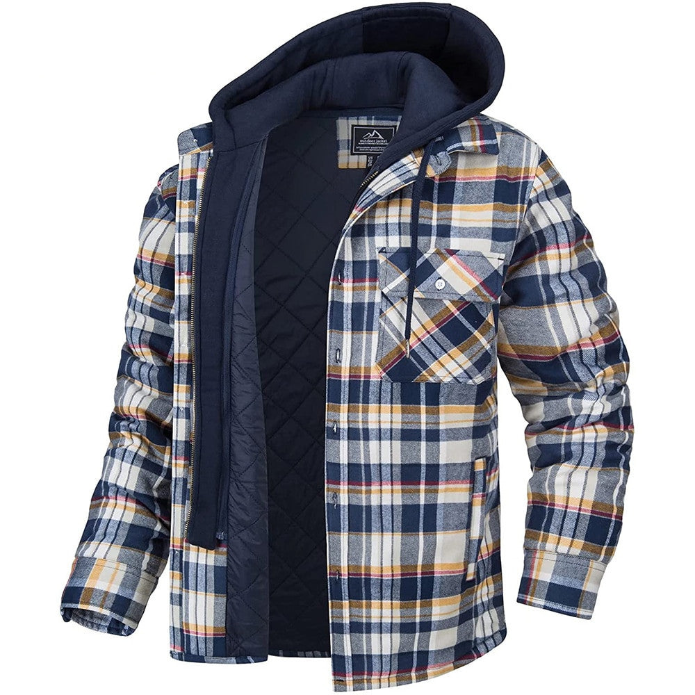 Nick – Herrenjacke mit Dickem, Gepolstertem Karomuster